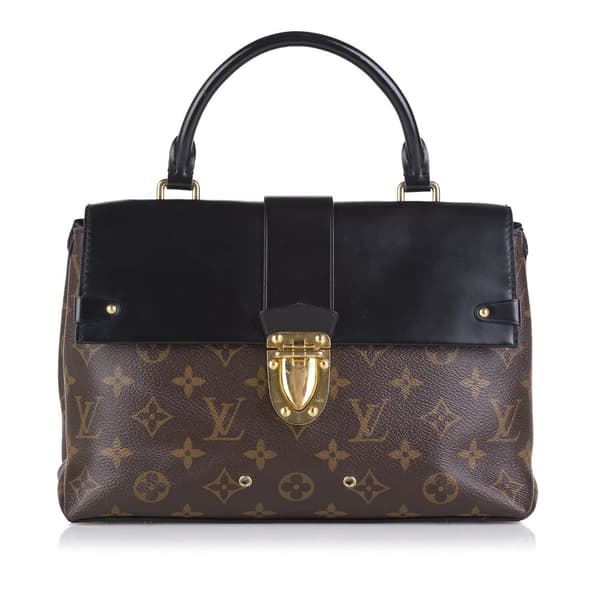 Pre-owned Louis Vuitton Monogram One Handle Flap Satchel Brown