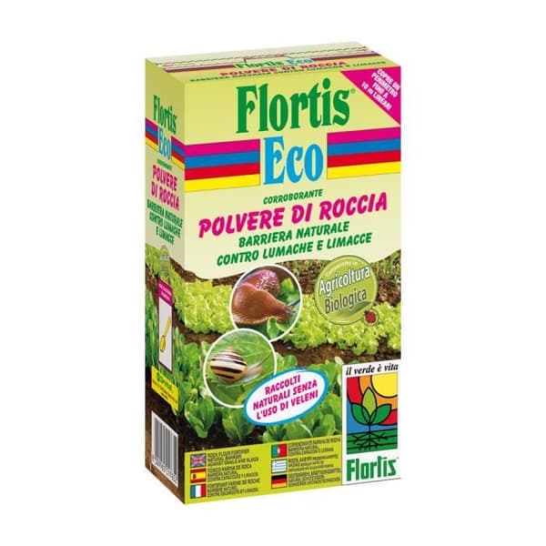 FLORTIS POLVERE ROCCIA 1KG GIARDINAGGIO BARRIERA NATURALE SLIM
