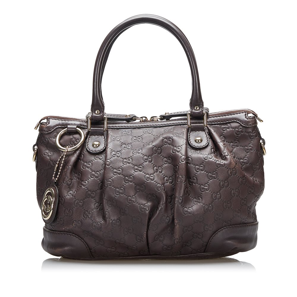 Pre-owned Gucci Guccissima Sukey Brown Product Image