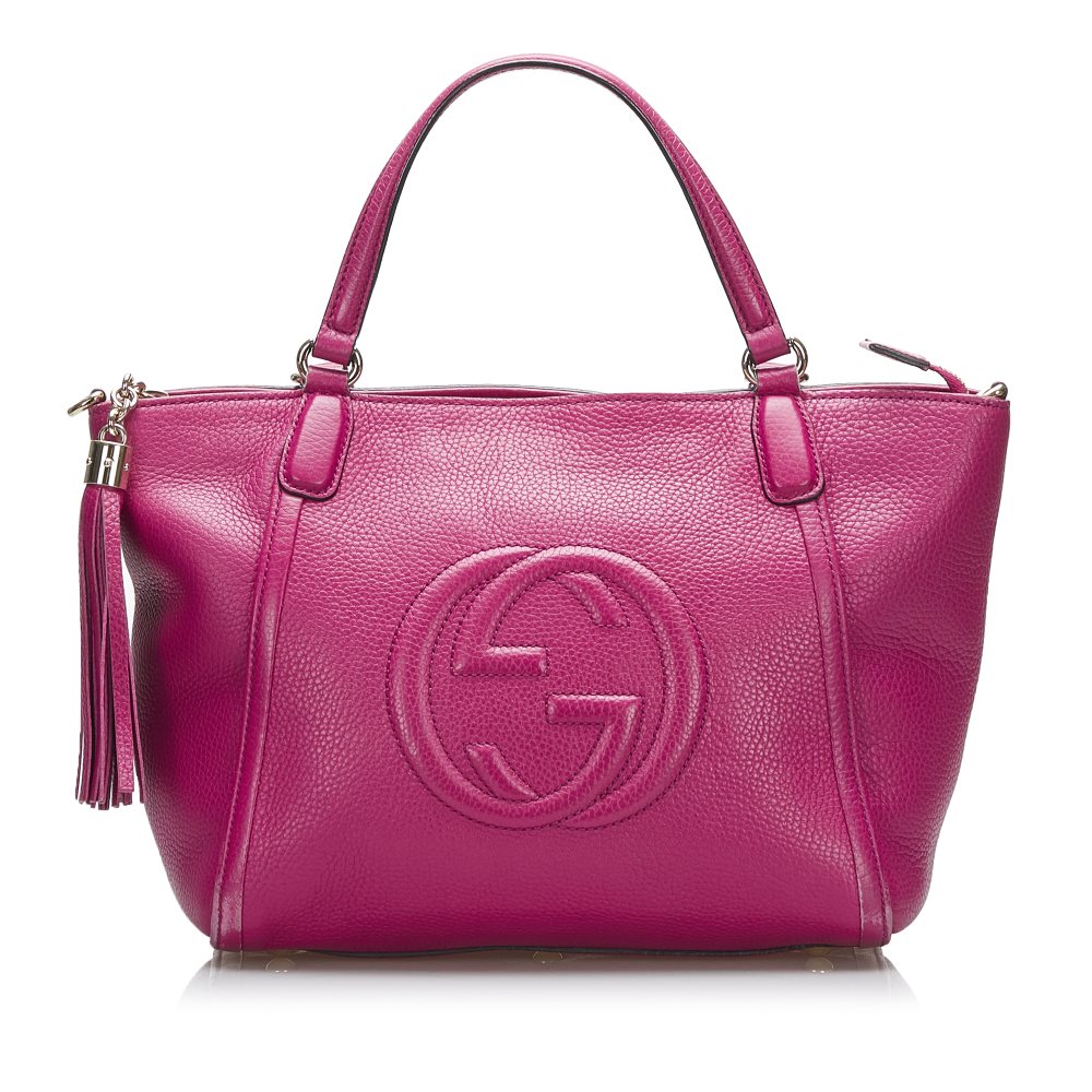 image of Pre-owned Gucci Soho Cellarius Pink