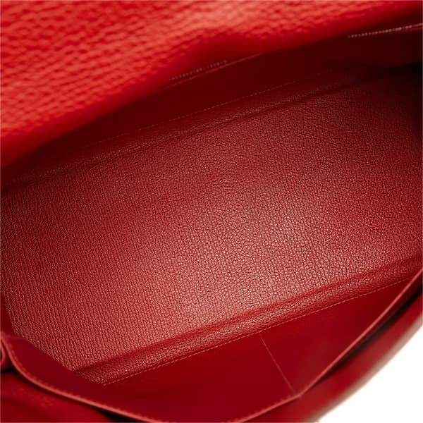 Pre-owned Hermès Togo Kelly 35 Red