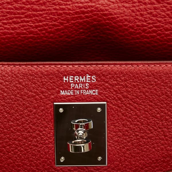 Pre-owned Hermès Togo Kelly 35 Red