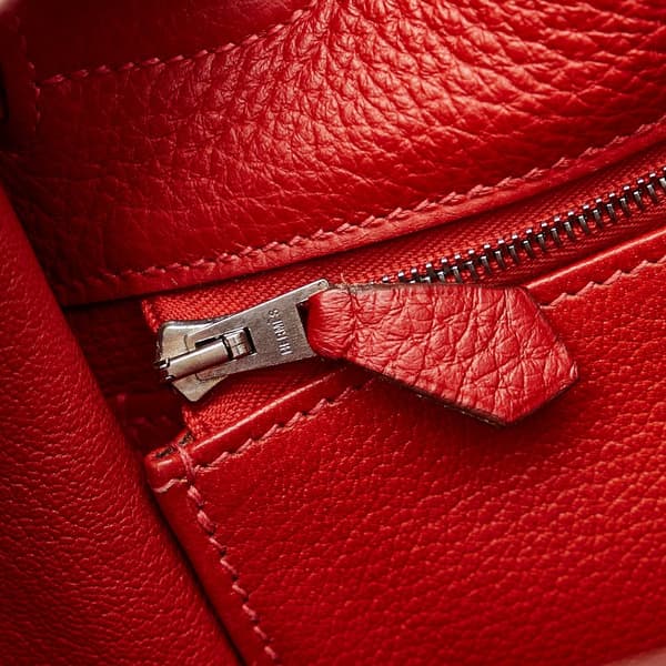 Pre-owned Hermès Togo Kelly 35 Red
