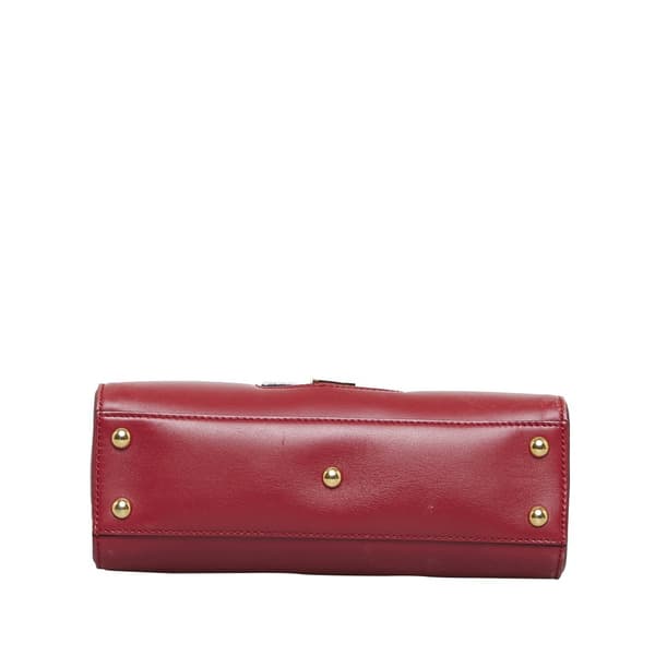 Pre-owned Gucci Sylvie Web Top Handle Satchel Red