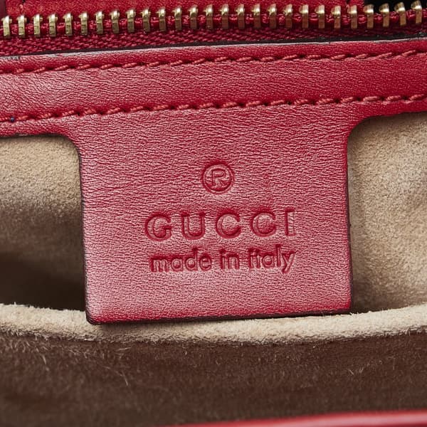 Pre-owned Gucci Sylvie Web Top Handle Satchel Red
