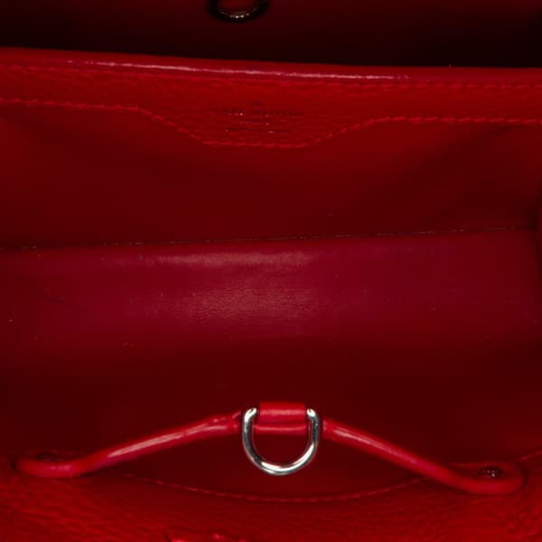 Pre-owned Louis Vuitton Taurillon Capucines BB Red