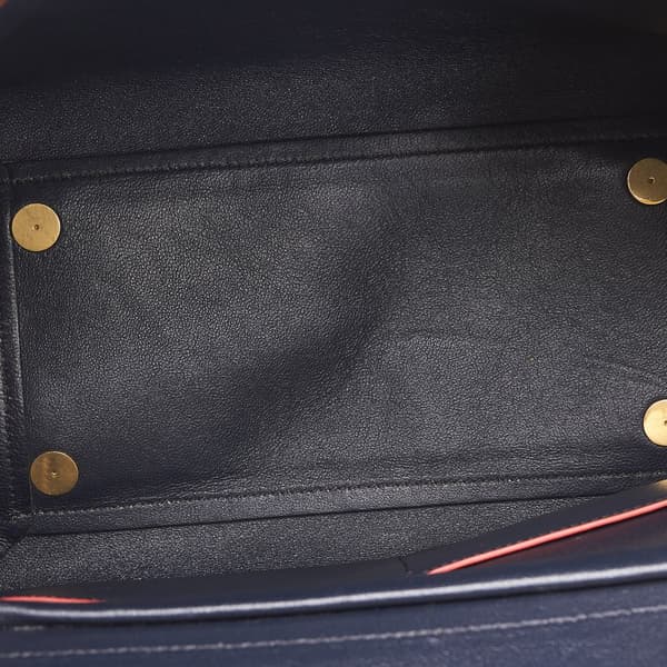 Pre-owned Celine Mini Belt Satchel Blue