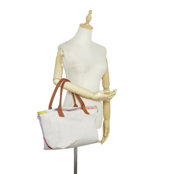 Pre-owned Hermès Toile Petit H So White