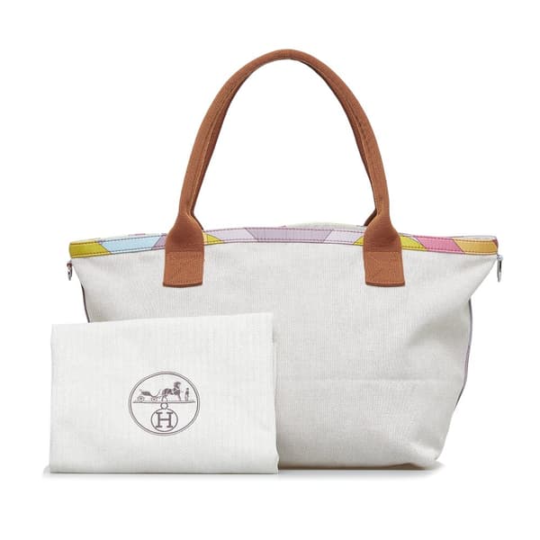 Pre-owned Hermès Toile Petit H So White