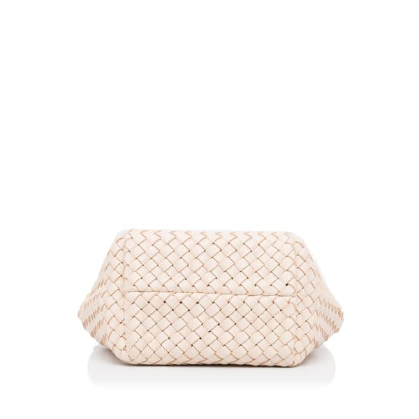 Pre-owned Bottega Veneta Mini Lambskin Intreccio Cabat Tote Pink