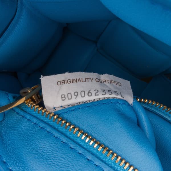 Pre-owned Bottega Veneta Nappa Intrecciato Padded Chain Cassette Satchel Blue