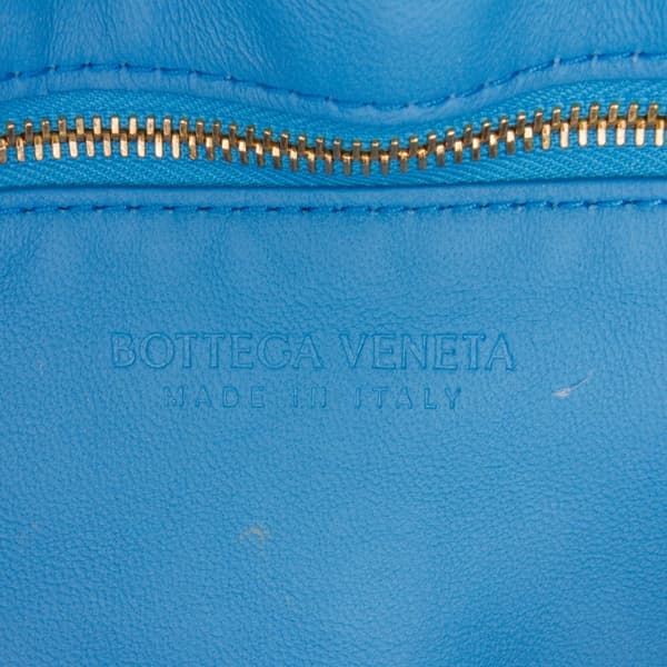 Pre-owned Bottega Veneta Nappa Intrecciato Padded Chain Cassette Satchel Blue