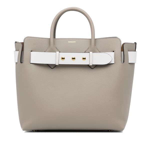 Pre-owned Burberry Large Leather Belt Bag Gray