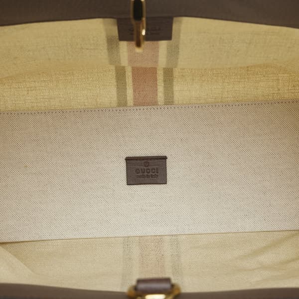 Pre-owned Gucci Small Web Foldable Tote White