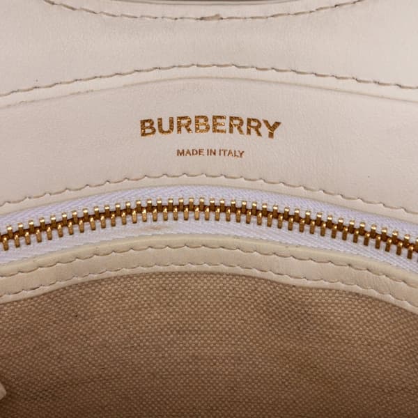 Pre-owned Burberry Pocket Raffia Satchel Brown