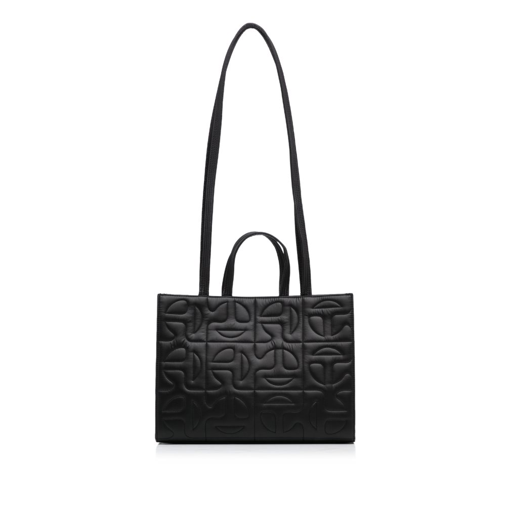 image of Pre-owned Telfar x Moose Knuckles Large Quilted Shopper Tote Black