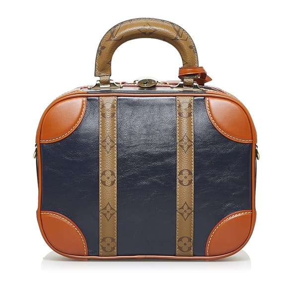 Pre-owned Louis Vuitton Monogram Reverse Valisette PM Blue