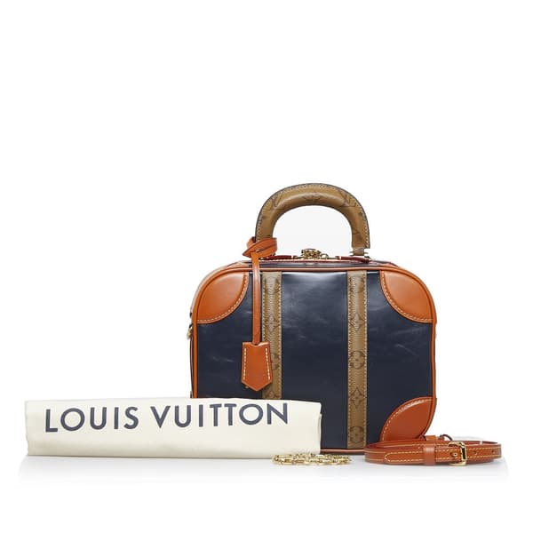 Pre-owned Louis Vuitton Monogram Reverse Valisette PM Blue