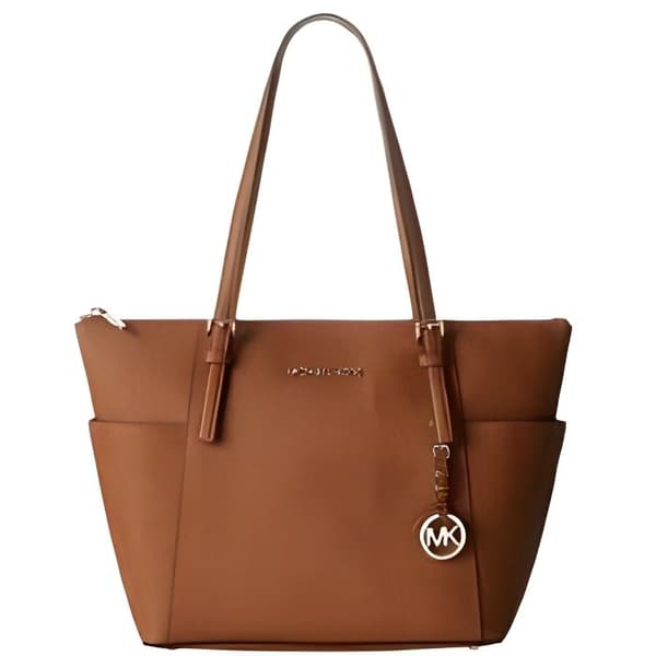 MICHAEL KORS Jet Set Läderhandväska - Brun - Dam