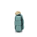 Miniatyrbild 3 av 10: Pre-owned Bottega Veneta Nappa Intrecciato Padded Chain Cassette Satchel Blue
