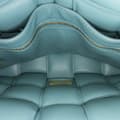 Miniatyrbild 6 av 10: Pre-owned Bottega Veneta Nappa Intrecciato Padded Chain Cassette Satchel Blue