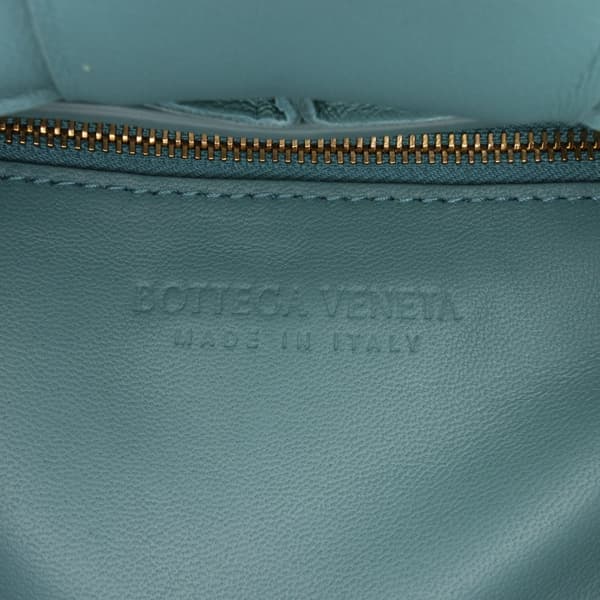 Pre-owned Bottega Veneta Nappa Intrecciato Padded Chain Cassette Satchel Blue