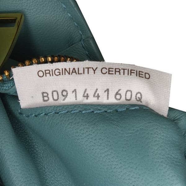 Pre-owned Bottega Veneta Nappa Intrecciato Padded Chain Cassette Satchel Blue