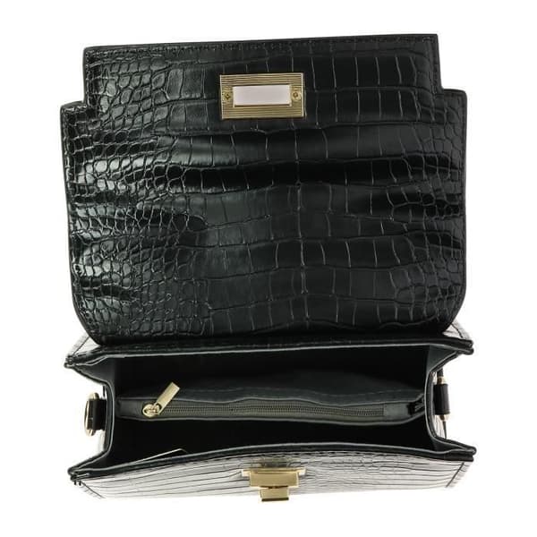 Chic Elegant Crocodile Print Handväska - Gallantry Paris - The Exotic Black