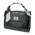 Miniatyrbild 2 av 4: Chic Elegant Crocodile Print Handväska - Gallantry Paris - The Exotic Black