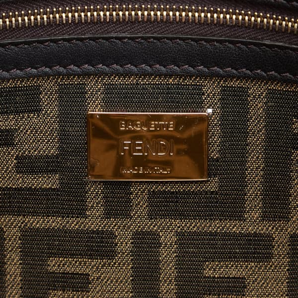 Pre-owned Fendi Fendi Zucca Beguette Brown