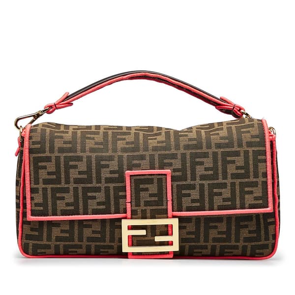 Pre-owned Fendi Fendi Zucca Beguette Brown
