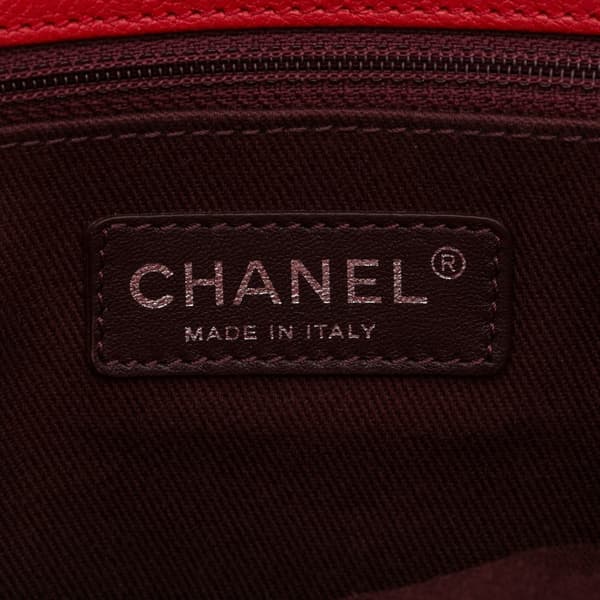 Pre-owned Chanel Small Quilted Goatskin Double Carry Waist Chain Flap Red