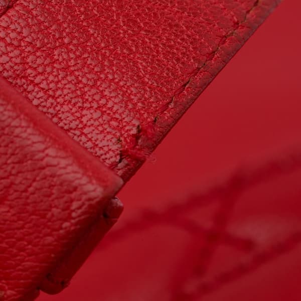 Pre-owned Chanel Small Quilted Goatskin Double Carry Waist Chain Flap Red