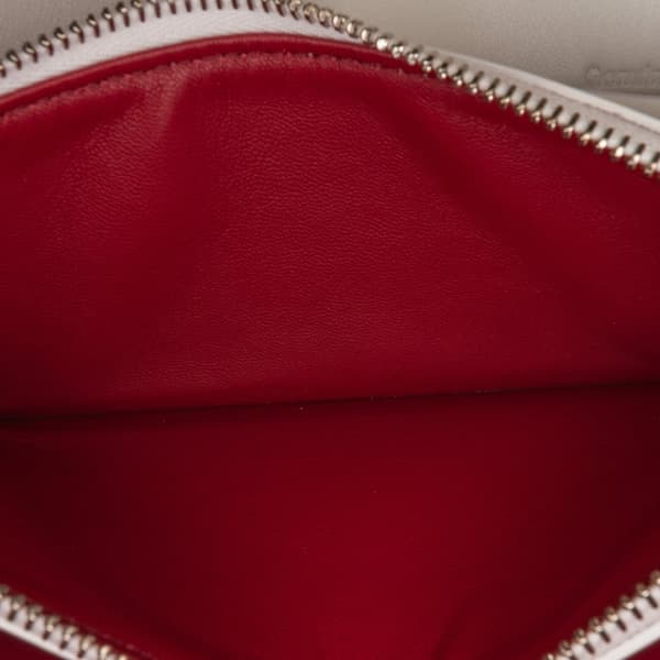 Pre-owned Off-White Jitney Quote Wallet on Chain White