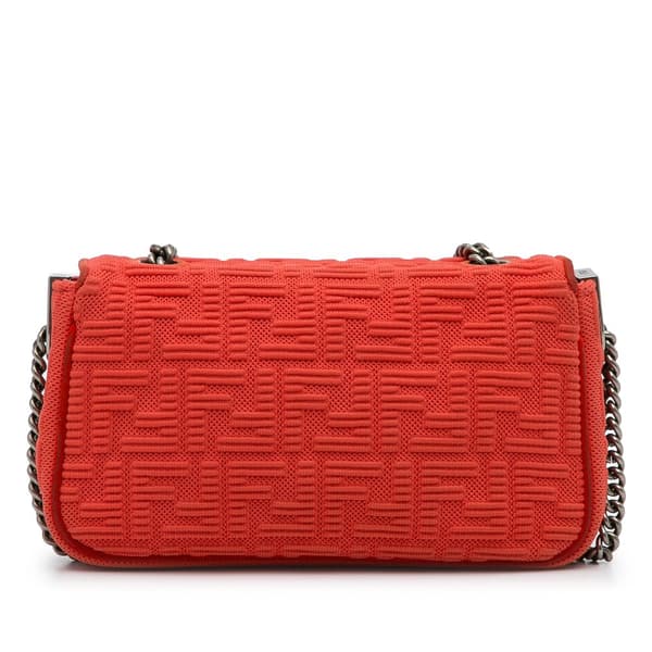 Pre-owned Fendi Midi Chain Baguette Red