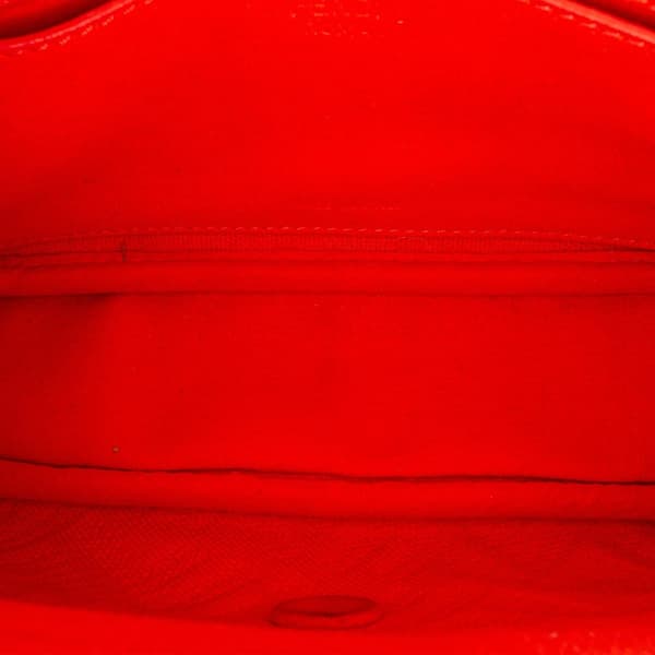 Pre-owned Fendi Midi Chain Baguette Red