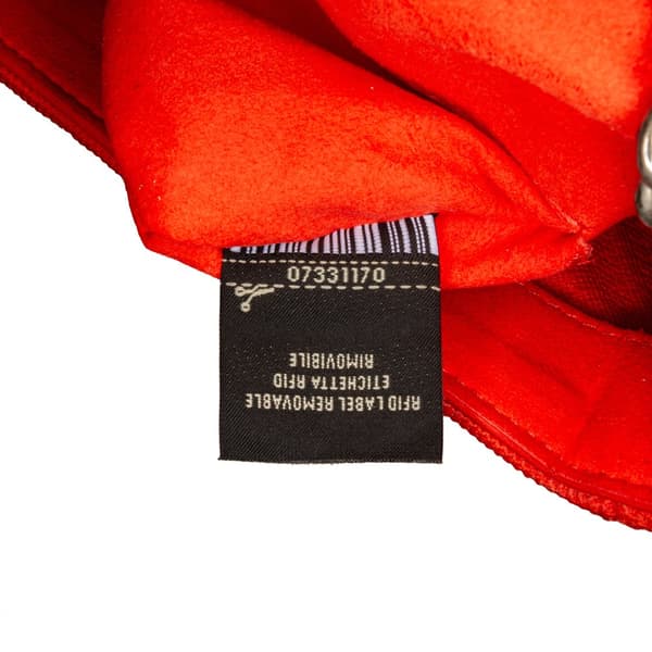 Pre-owned Fendi Midi Chain Baguette Red