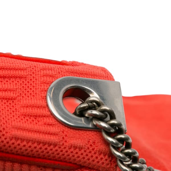 Pre-owned Fendi Midi Chain Baguette Red