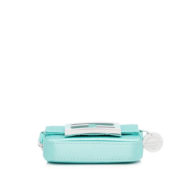 Pre-owned Fendi x Nano Tiffany Satin Baguette Blue