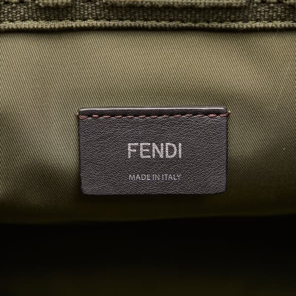Pre-owned Fendi Medium Zucca Sunshine Shopper Canvas Tote Green