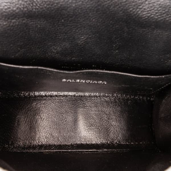 Pre-owned Balenciaga Mini Glitter Hourglass Satchel Gray