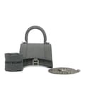 Miniatyrbild 10 av 10: Pre-owned Balenciaga Mini Glitter Hourglass Satchel Gray