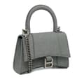 Miniatyrbild 2 av 10: Pre-owned Balenciaga Mini Glitter Hourglass Satchel Gray