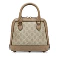 Miniatyrbillede 3 af 10: Pre-owned Gucci Mini GG Supreme Horsebit 1955 Satchel Brown
