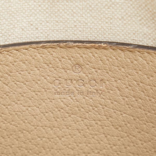 Pre-owned Gucci Mini GG Supreme Horsebit 1955 Satchel Brown