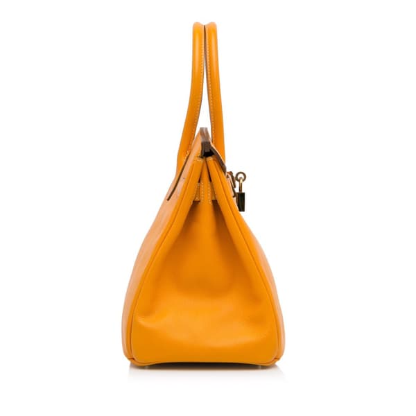 Pre-owned Hermès Epsom Birkin Retourne 30 Orange