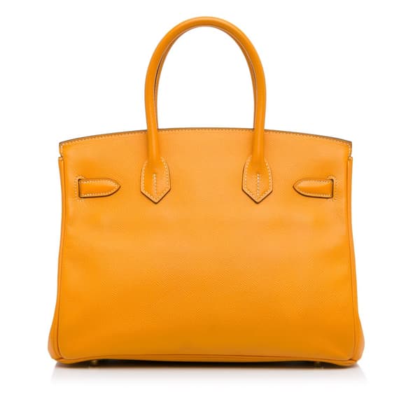 Pre-owned Hermès Epsom Birkin Retourne 30 Orange