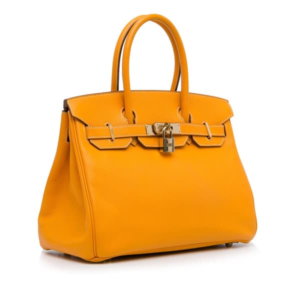 Pre-owned Hermès Epsom Birkin Retourne 30 Orange