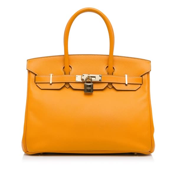 Pre-owned Hermès Epsom Birkin Retourne 30 Orange