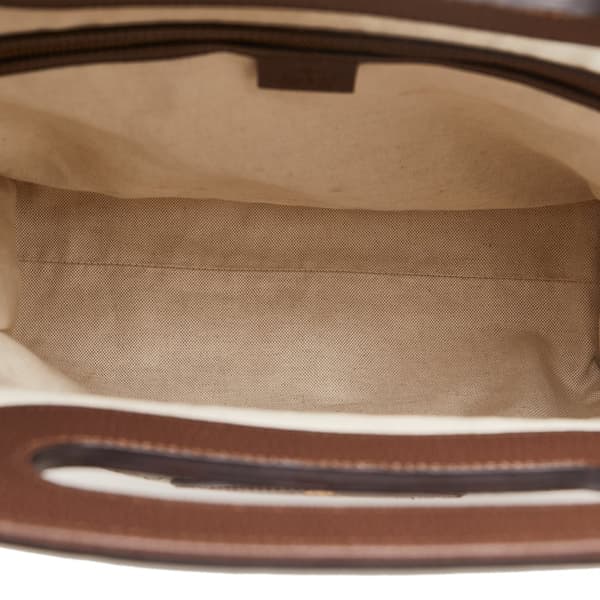 Pre-owned Gucci GG Supreme Neo Vintage Soft Tote Brown